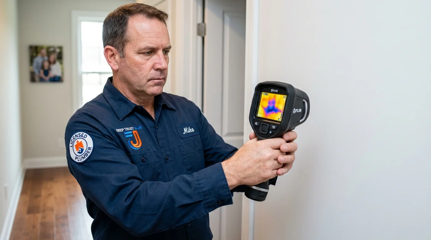 Thermal imaging leak detection by Johns Plumbing LLC in Center Harbor
